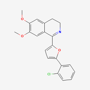 molecular formula C21H18ClNO3 B3748793 1-[5-(2-chlorophenyl)-2-furyl]-6,7-dimethoxy-3,4-dihydroisoquinoline 
