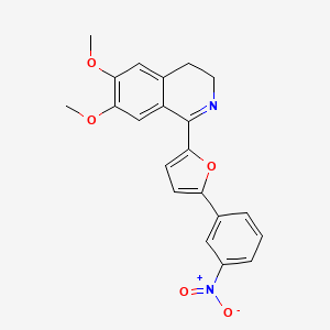 molecular formula C21H18N2O5 B3748797 6,7-dimethoxy-1-[5-(3-nitrophenyl)-2-furyl]-3,4-dihydroisoquinoline 
