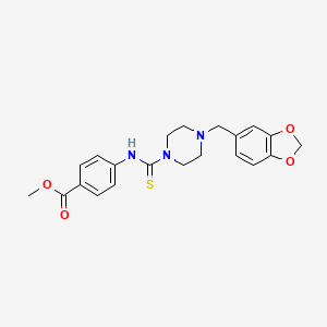 methyl 4-({[4-(1,3-benzodioxol-5-ylmethyl)-1-piperazinyl]carbonothioyl}amino)benzoate