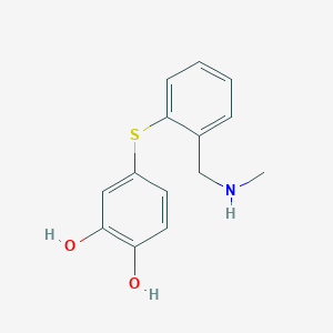 molecular formula C14H15NO2S B374882 4-({2-[(Methylamino)methyl]phenyl}sulfanyl)-1,2-benzenediol 