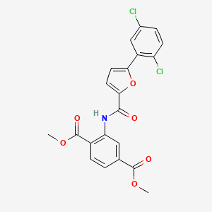 molecular formula C21H15Cl2NO6 B3748841 dimethyl 2-{[5-(2,5-dichlorophenyl)-2-furoyl]amino}terephthalate 