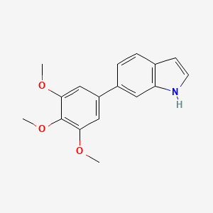 molecular formula C17H17NO3 B3748849 6-(3,4,5-三甲氧基苯基)-1H-吲哚 