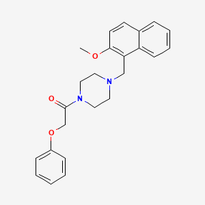 molecular formula C24H26N2O3 B3748853 1-[(2-methoxy-1-naphthyl)methyl]-4-(phenoxyacetyl)piperazine 