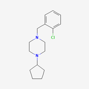 molecular formula C16H23ClN2 B3748856 1-(2-chlorobenzyl)-4-cyclopentylpiperazine 