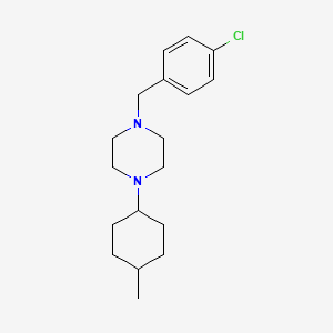 molecular formula C18H27ClN2 B3748858 1-(4-chlorobenzyl)-4-(4-methylcyclohexyl)piperazine 