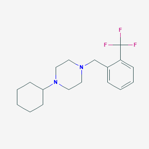 molecular formula C18H25F3N2 B3748865 1-cyclohexyl-4-[2-(trifluoromethyl)benzyl]piperazine 