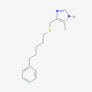 molecular formula C16H22N2S B374887 5-methyl-4-{[(5-phenylpentyl)sulfanyl]methyl}-1H-imidazole 