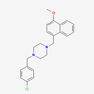molecular formula C23H25ClN2O B3748878 1-(4-chlorobenzyl)-4-[(4-methoxy-1-naphthyl)methyl]piperazine 