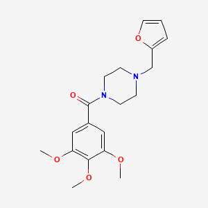 molecular formula C19H24N2O5 B3748879 1-(2-furylmethyl)-4-(3,4,5-trimethoxybenzoyl)piperazine 