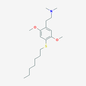 molecular formula C19H33NO2S B374889 2-[4-(heptylsulfanyl)-2,5-dimethoxyphenyl]-N,N-dimethylethanamine 