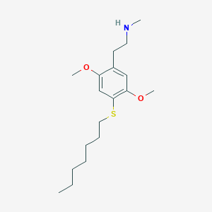 molecular formula C18H31NO2S B374890 2-[4-(heptylthio)-2,5-dimethoxyphenyl]-N-methylethanamine 