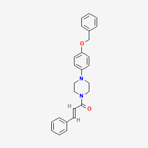 molecular formula C26H26N2O2 B3748907 1-[4-(benzyloxy)phenyl]-4-cinnamoylpiperazine 