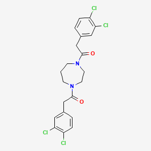 molecular formula C21H20Cl4N2O2 B3748912 1,4-bis[(3,4-dichlorophenyl)acetyl]-1,4-diazepane 
