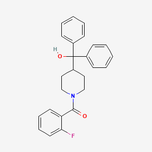 molecular formula C25H24FNO2 B3748913 [1-(2-fluorobenzoyl)-4-piperidinyl](diphenyl)methanol 