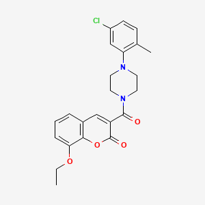 molecular formula C23H23ClN2O4 B3748916 3-{[4-(5-chloro-2-methylphenyl)-1-piperazinyl]carbonyl}-8-ethoxy-2H-chromen-2-one 