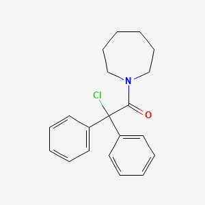 molecular formula C20H22ClNO B3748920 1-[chloro(diphenyl)acetyl]azepane 