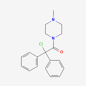 molecular formula C19H21ClN2O B3748922 1-[chloro(diphenyl)acetyl]-4-methylpiperazine 