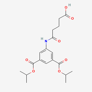 molecular formula C19H25NO7 B3748928 5-{[3,5-bis(isopropoxycarbonyl)phenyl]amino}-5-oxopentanoic acid 