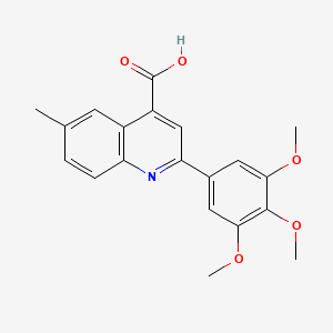 molecular formula C20H19NO5 B3748935 6-methyl-2-(3,4,5-trimethoxyphenyl)-4-quinolinecarboxylic acid 