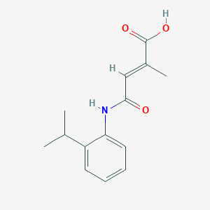 molecular formula C14H17NO3 B3748938 4-[(2-isopropylphenyl)amino]-2-methyl-4-oxo-2-butenoic acid 