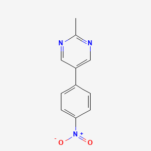 molecular formula C11H9N3O2 B3748942 2-methyl-5-(4-nitrophenyl)pyrimidine 