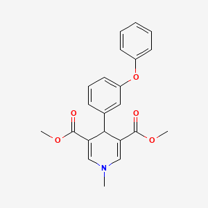 molecular formula C22H21NO5 B3748946 dimethyl 1-methyl-4-(3-phenoxyphenyl)-1,4-dihydro-3,5-pyridinedicarboxylate 