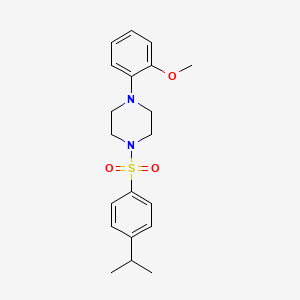 molecular formula C20H26N2O3S B3748965 1-[(4-isopropylphenyl)sulfonyl]-4-(2-methoxyphenyl)piperazine 