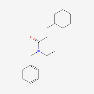 molecular formula C18H27NO B3748973 N-benzyl-3-cyclohexyl-N-ethylpropanamide 