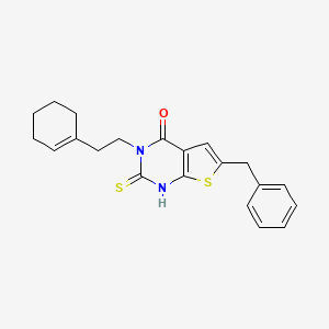 molecular formula C21H22N2OS2 B3749009 6-benzyl-3-[2-(1-cyclohexen-1-yl)ethyl]-2-mercaptothieno[2,3-d]pyrimidin-4(3H)-one 