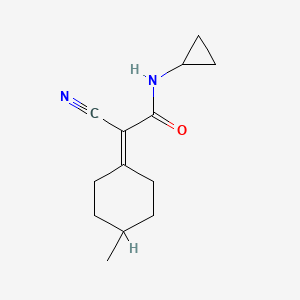 molecular formula C13H18N2O B3749018 2-cyano-N-cyclopropyl-2-(4-methylcyclohexylidene)acetamide 