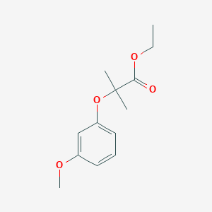 molecular formula C13H18O4 B3749048 ethyl 2-(3-methoxyphenoxy)-2-methylpropanoate 