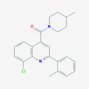 molecular formula C23H23ClN2O B3749076 8-chloro-2-(2-methylphenyl)-4-[(4-methyl-1-piperidinyl)carbonyl]quinoline 