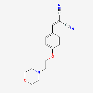 molecular formula C16H17N3O2 B3749105 {4-[2-(4-morpholinyl)ethoxy]benzylidene}malononitrile 