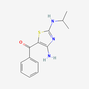 molecular formula C13H15N3OS B3749121 [4-amino-2-(isopropylamino)-1,3-thiazol-5-yl](phenyl)methanone 