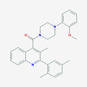 molecular formula C30H31N3O2 B3749142 2-(2,5-dimethylphenyl)-4-{[4-(2-methoxyphenyl)-1-piperazinyl]carbonyl}-3-methylquinoline 