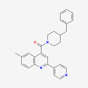 4-[(4-benzyl-1-piperidinyl)carbonyl]-6-methyl-2-(4-pyridinyl)quinoline