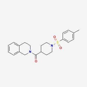 molecular formula C22H26N2O3S B3749215 2-({1-[(4-methylphenyl)sulfonyl]-4-piperidinyl}carbonyl)-1,2,3,4-tetrahydroisoquinoline 