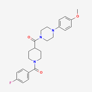 molecular formula C24H28FN3O3 B3749221 1-{[1-(4-fluorobenzoyl)-4-piperidinyl]carbonyl}-4-(4-methoxyphenyl)piperazine 