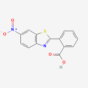 molecular formula C14H8N2O4S B3749226 2-(6-nitro-1,3-benzothiazol-2-yl)benzoic acid 