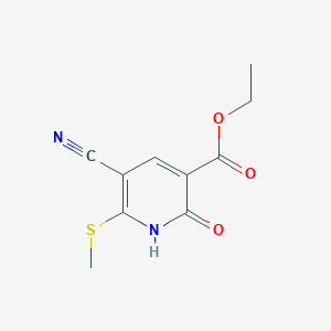 molecular formula C10H10N2O3S B3749243 ethyl 5-cyano-2-hydroxy-6-(methylthio)nicotinate 