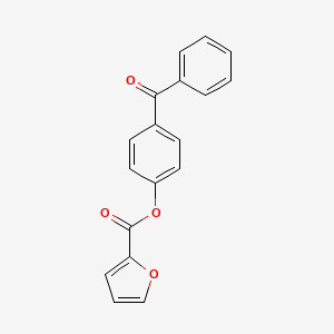 molecular formula C18H12O4 B3749259 4-benzoylphenyl 2-furoate 