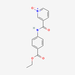 molecular formula C15H14N2O4 B3749266 ethyl 4-{[(1-oxido-3-pyridinyl)carbonyl]amino}benzoate 