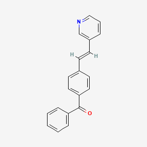 molecular formula C20H15NO B3749271 phenyl{4-[2-(3-pyridinyl)vinyl]phenyl}methanone 
