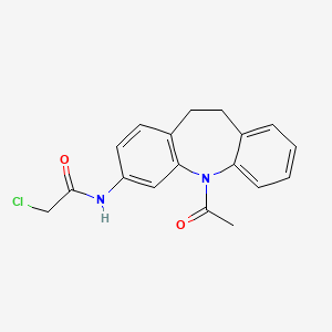 molecular formula C18H17ClN2O2 B3749276 N-(5-acetyl-10,11-dihydro-5H-dibenzo[b,f]azepin-3-yl)-2-chloroacetamide 