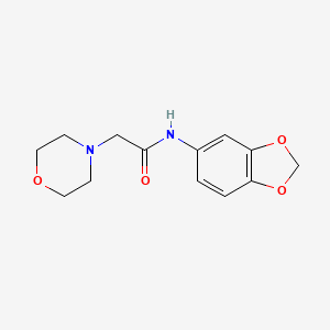 molecular formula C13H16N2O4 B3749284 N-1,3-benzodioxol-5-yl-2-(4-morpholinyl)acetamide 