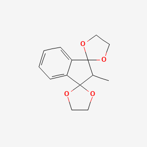 molecular formula C14H16O4 B3749288 2'-methyldispiro[1,3-dioxolane-2,1'-indene-3',2''-[1,3]dioxolane] 
