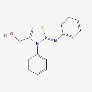 molecular formula C16H14N2OS B3749295 [3-phenyl-2-(phenylimino)-2,3-dihydro-1,3-thiazol-4-yl]methanol 