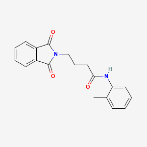molecular formula C19H18N2O3 B3749298 4-(1,3-dioxo-1,3-dihydro-2H-isoindol-2-yl)-N-(2-methylphenyl)butanamide 