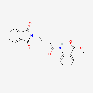 molecular formula C20H18N2O5 B3749313 methyl 2-{[4-(1,3-dioxo-1,3-dihydro-2H-isoindol-2-yl)butanoyl]amino}benzoate 