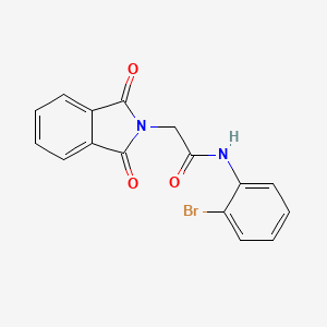 molecular formula C16H11BrN2O3 B3749321 N-(2-bromophenyl)-2-(1,3-dioxo-1,3-dihydro-2H-isoindol-2-yl)acetamide 